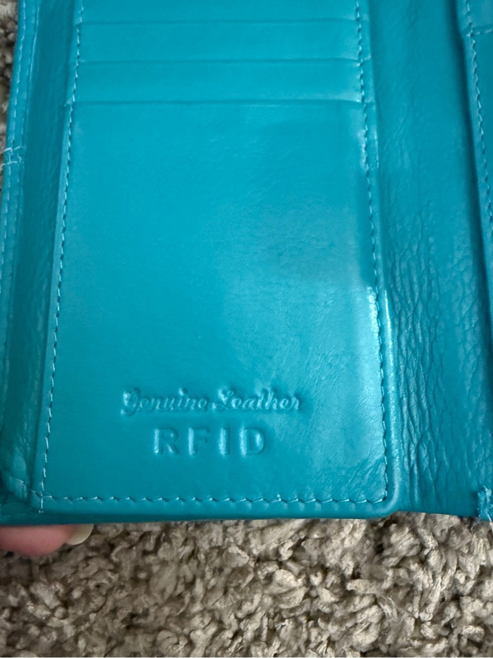 Genuine Leather RFID Women's Long Clutch Wallet. NWOT - Picture 2 of 4